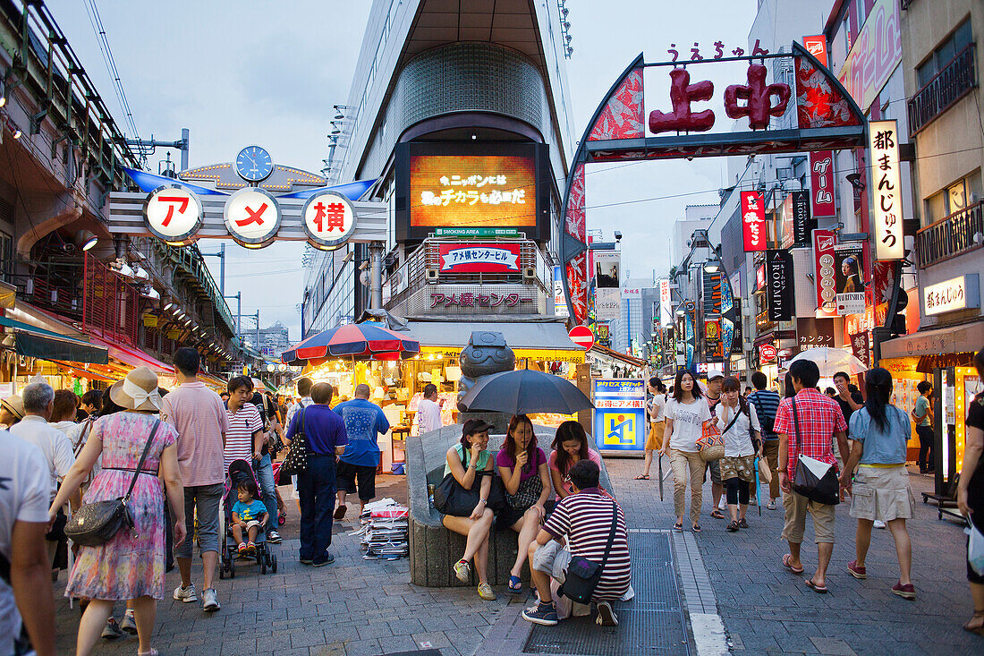 Ameyoko market Street.Tokyo city, Japan, Asia