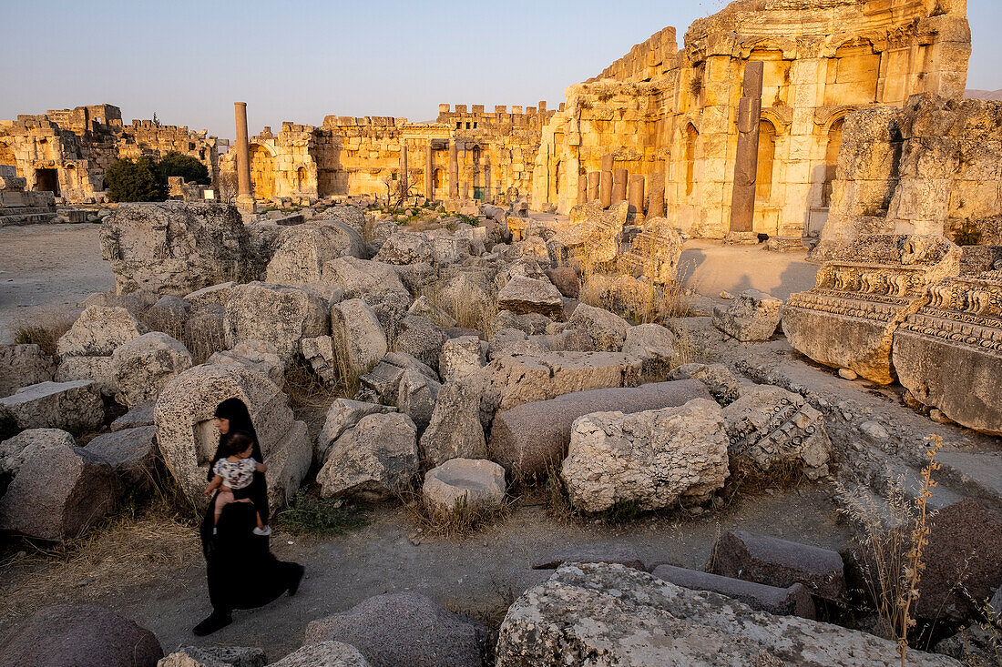 Large Court of Jupiter temple, Beqaa Valley, Baalbeck, Lebanon