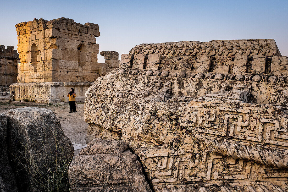 Large Court of Jupiter temple, Beqaa Valley, Baalbeck, Lebanon