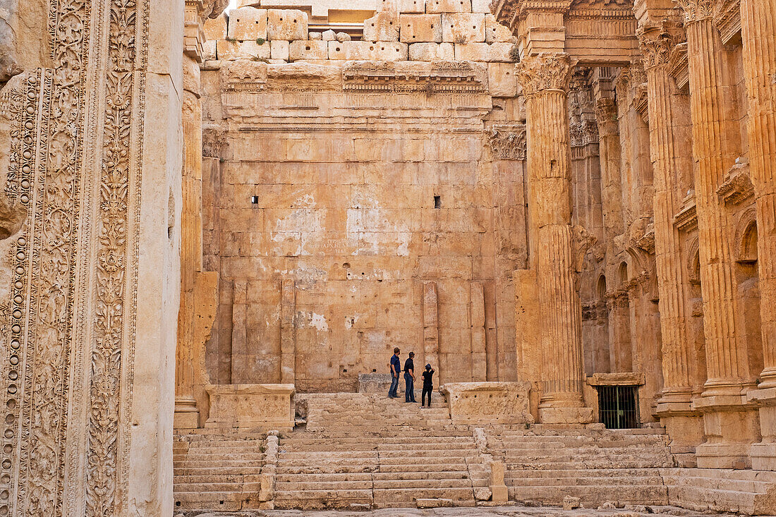 Innenraum, Bacchus-Tempel, Baalbeck, Bekaa-Tal, Libanon