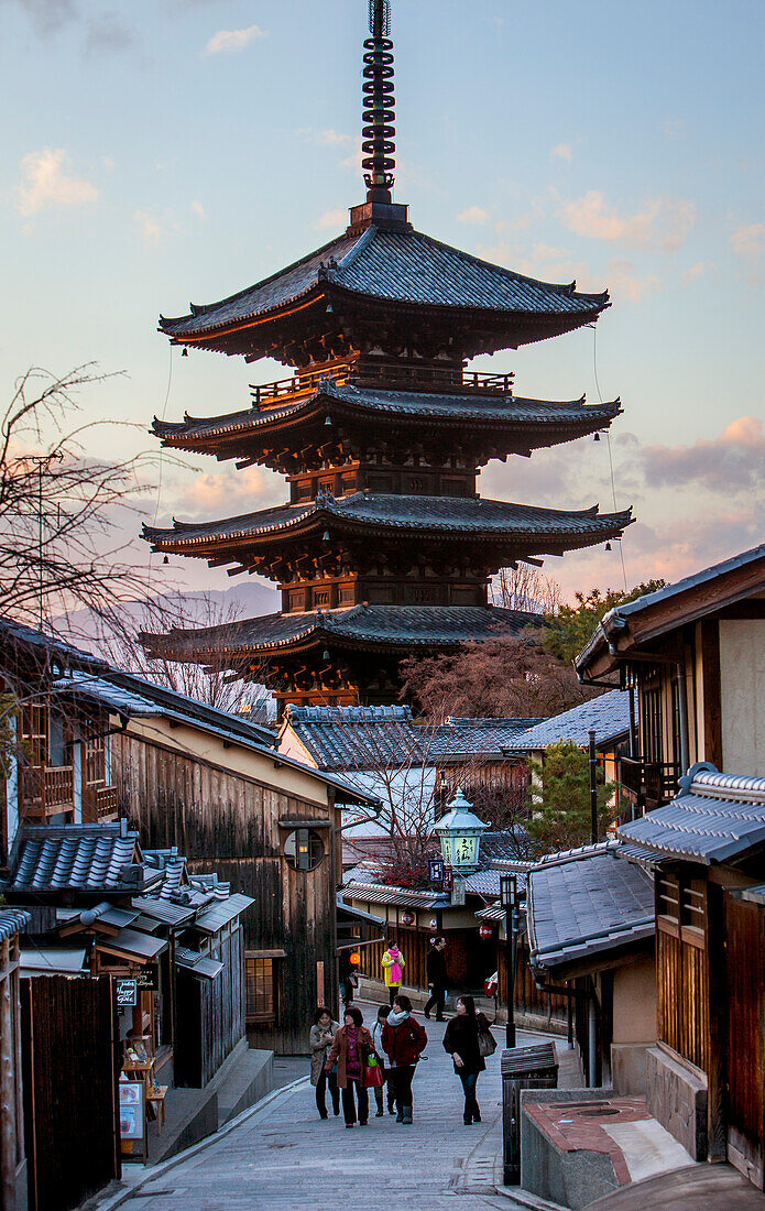 Sanneizaka street and Yasaka Pagoda, Gion district, Kyoto, Japan.