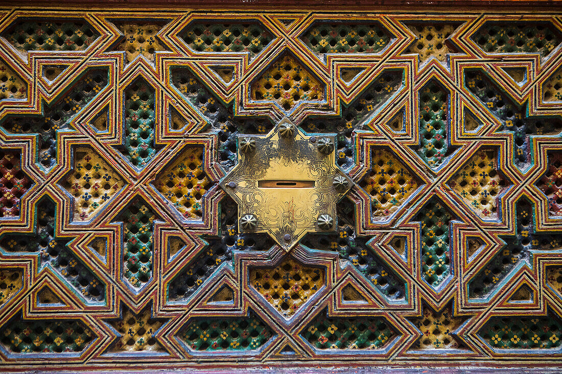 Mailbox, on facade of Zaouia (tomb) of Moulay Idriss II, medina, Fez. Morocco