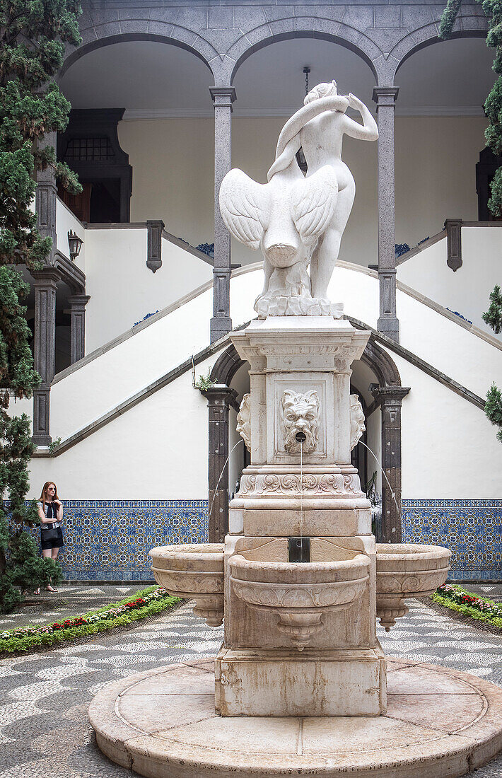 Courtyard of Camara Municipal, Funchal, Madeira, Portugal