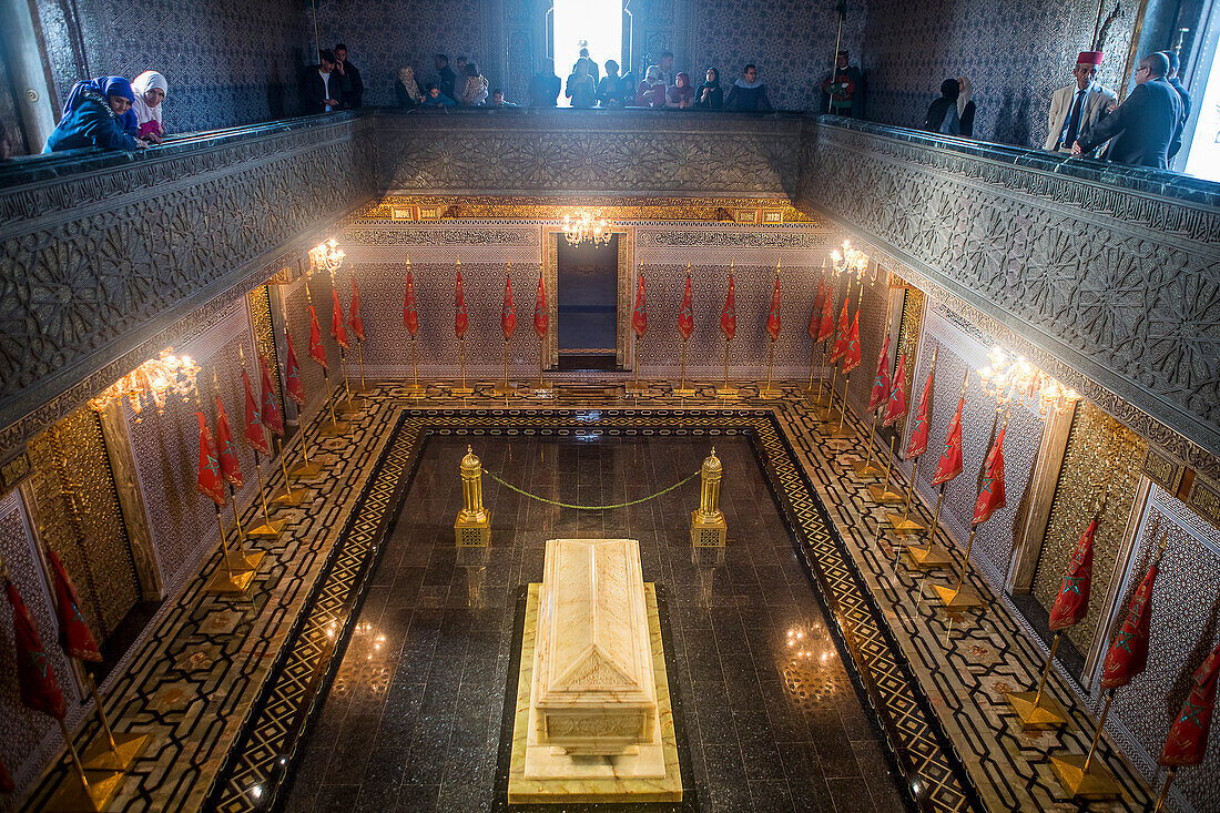Interior of Mausoleum of Mohammed V, Rabat, Morocco
