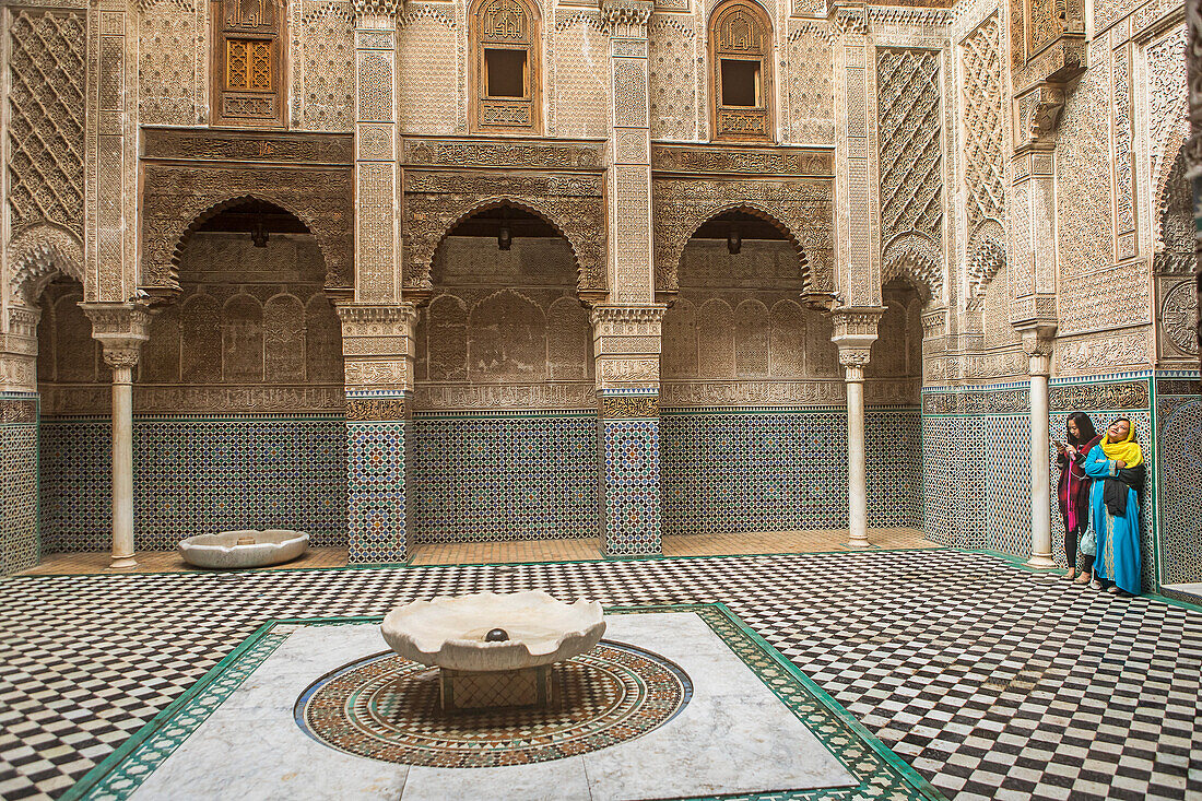 Medersa oder Madrasa el-Attarine, Medina, Fes el Bali, Fes, Marokko