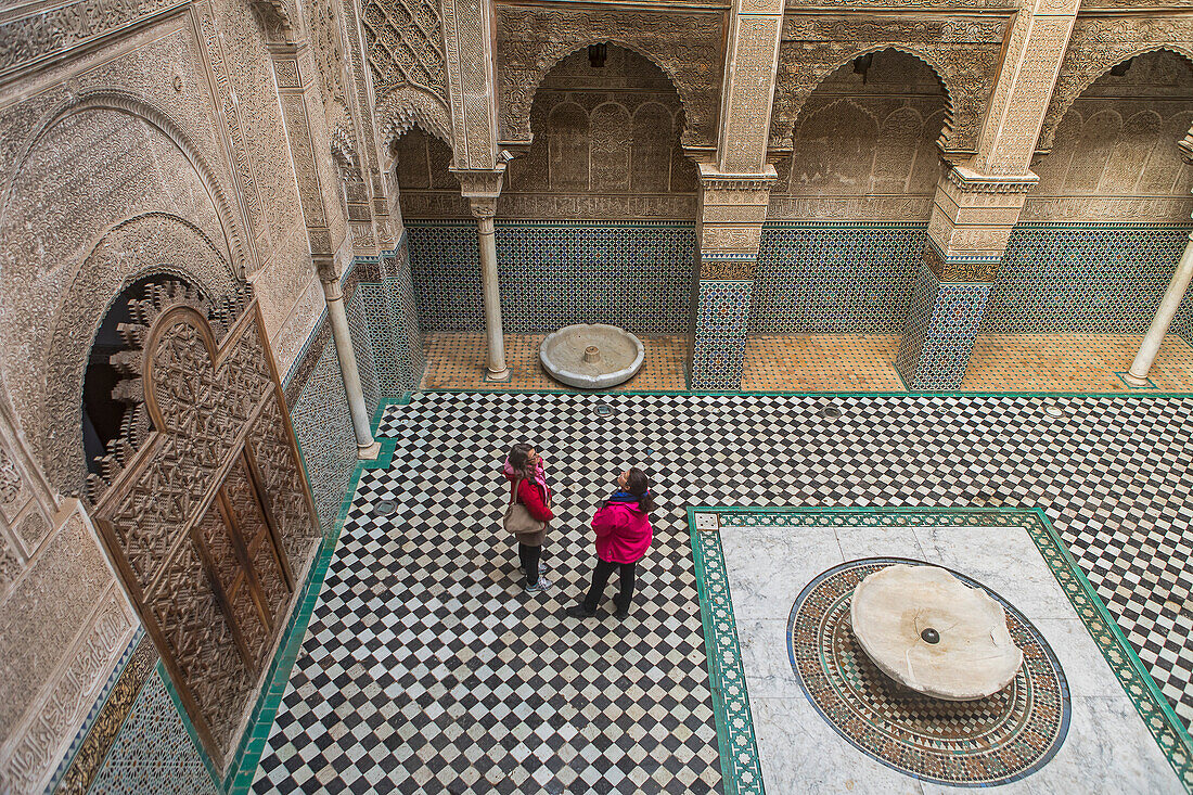 Medersa or Madrasa el-Attarine,medina, Fez el Bali, Fez, Morocco