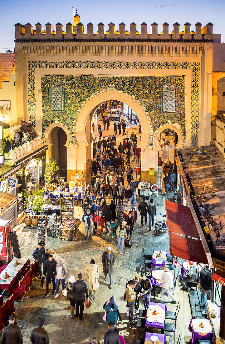 Bab Bou Jeloud gate, medina,Fez.Morocco