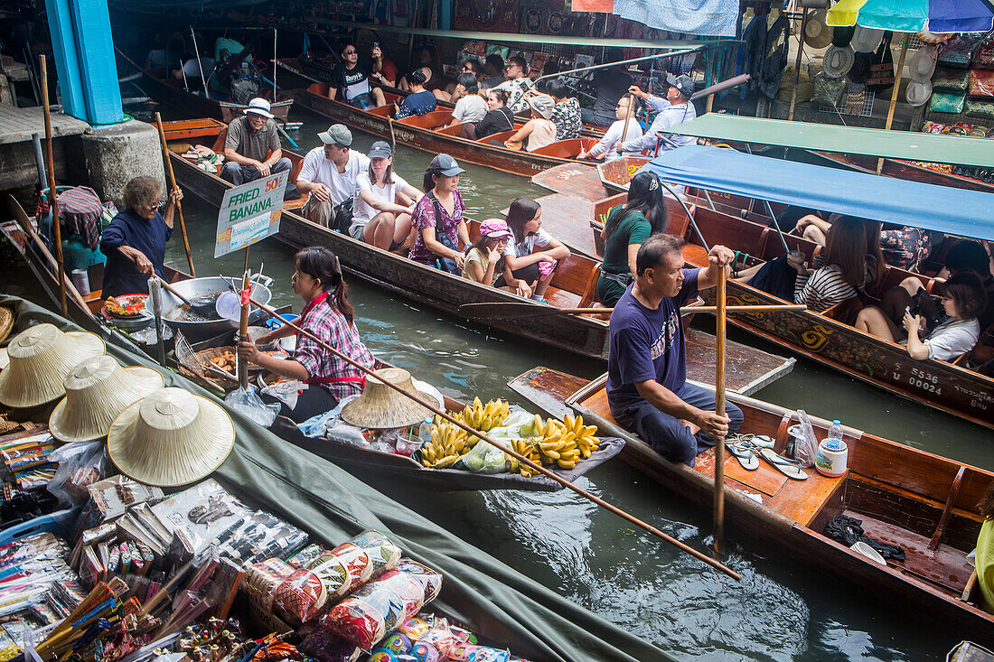 Schwimmender Markt, Bangkok, Thailand