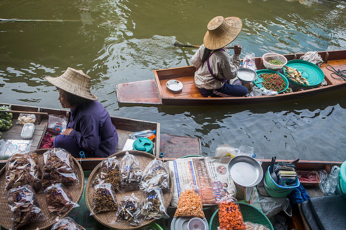 Schwimmender Markt, Bangkok, Thailand