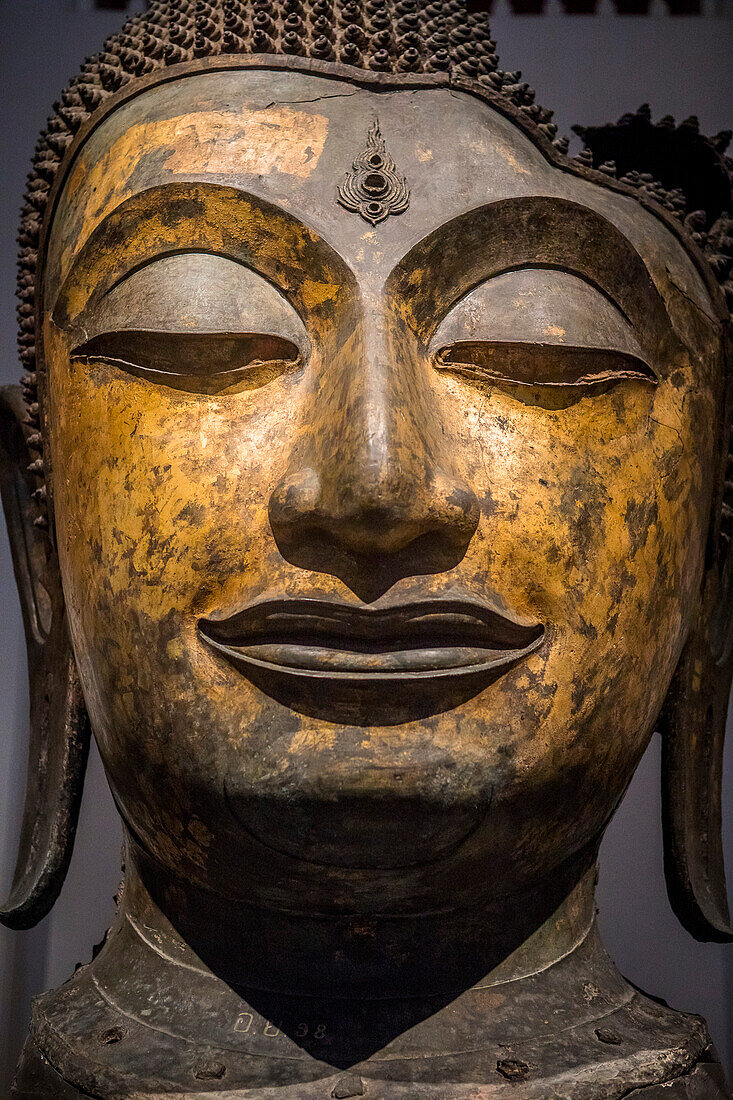 face, head, buddha, sculpture,statue,The National Museum,Exhibition Hall 1, Bangkok, Thailand