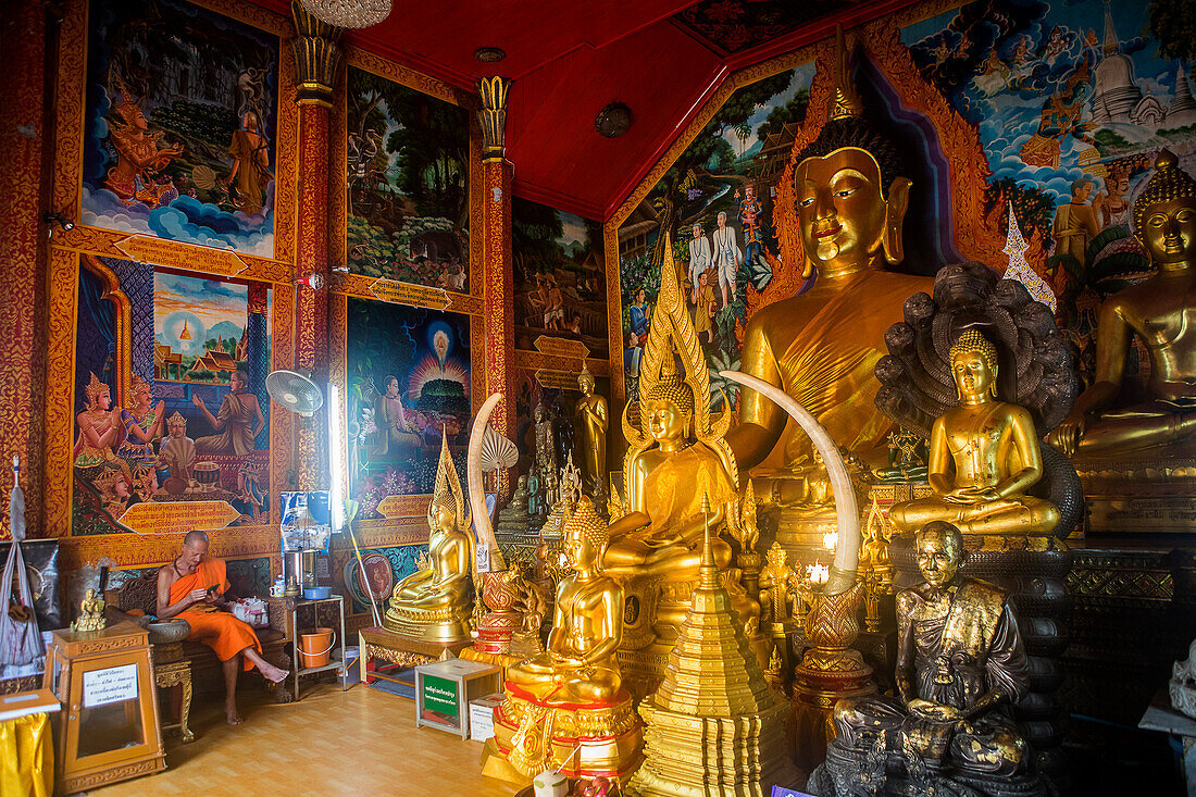 Buddha, im Wat Phra That Doi Suthep Tempel von Chiang Mai, Thailand