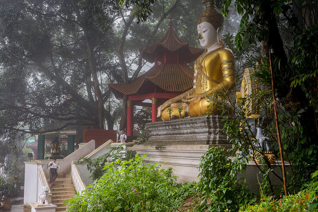 Buddha-Statue im Wat Phra That Doi Suthep Tempel in Chiang Mai, Thailand