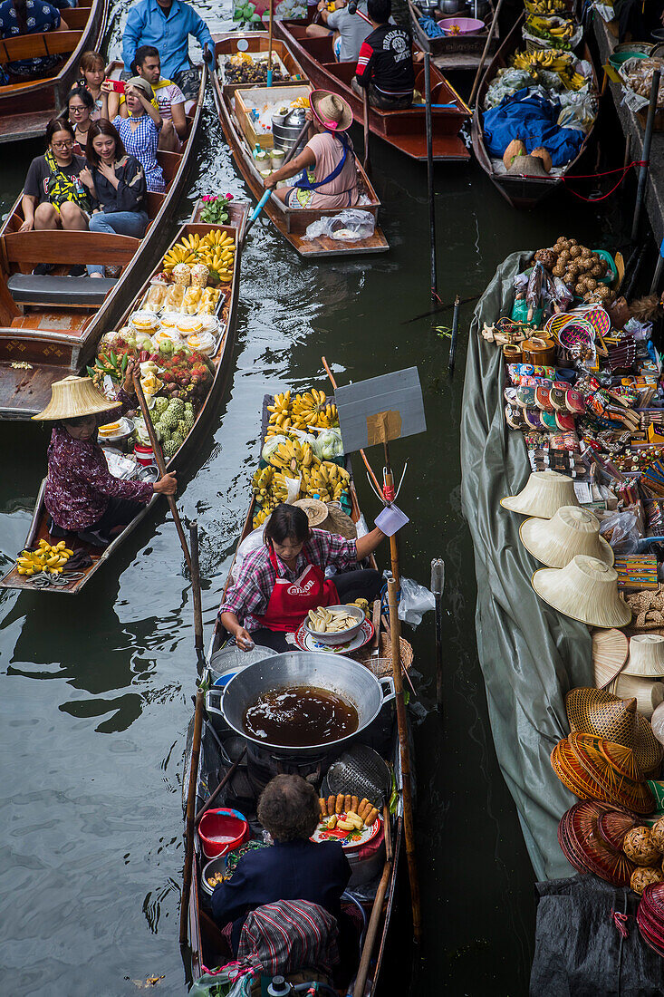 Schwimmender Markt, Bangkok, Thailand