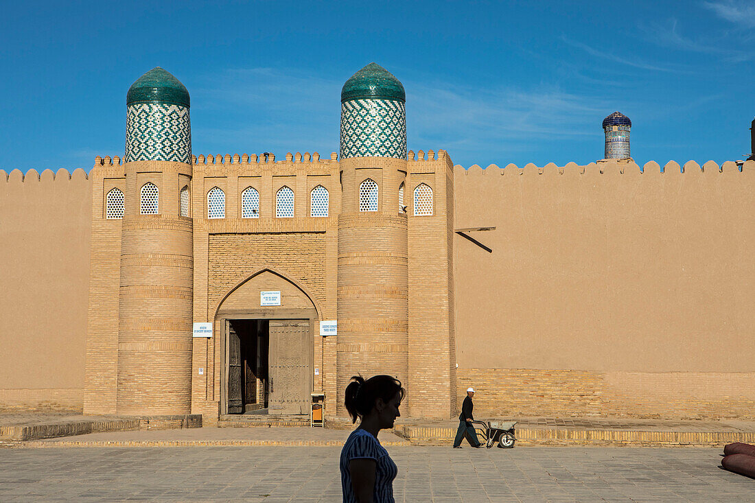 Main gate of Kuhna Ark, Execution Square, Khiva, Uzbekistan