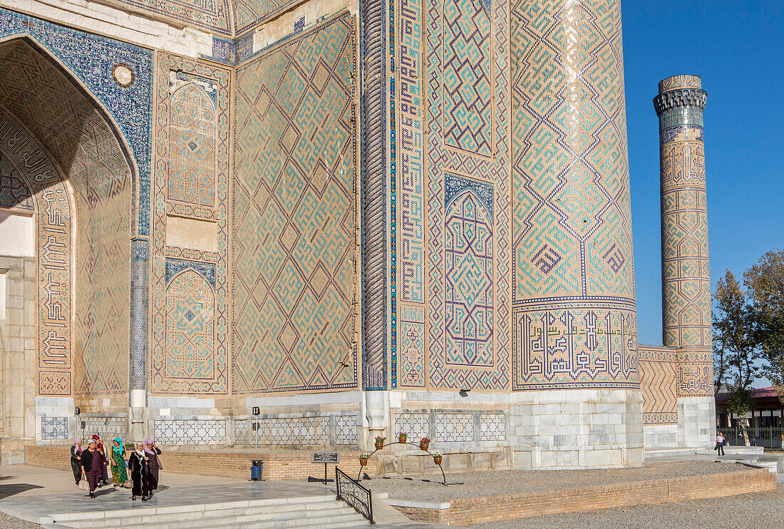 Fassade der Bibi-Khanym-Moschee, Samarkand, Usbekistan