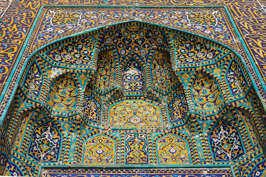 Detail, Mihrab der Kalon-Moschee, Altstadt, Buchara, Usbekistan