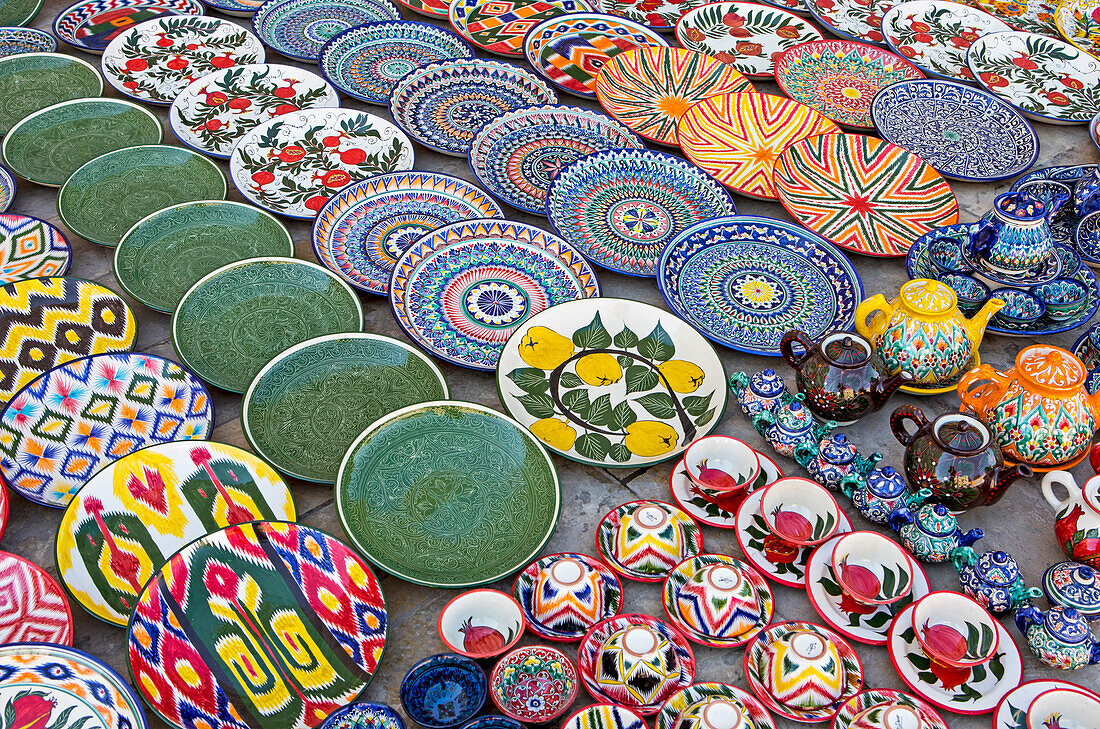 Traditionelle usbekische Töpferwaren, Buchara, Usbekistan