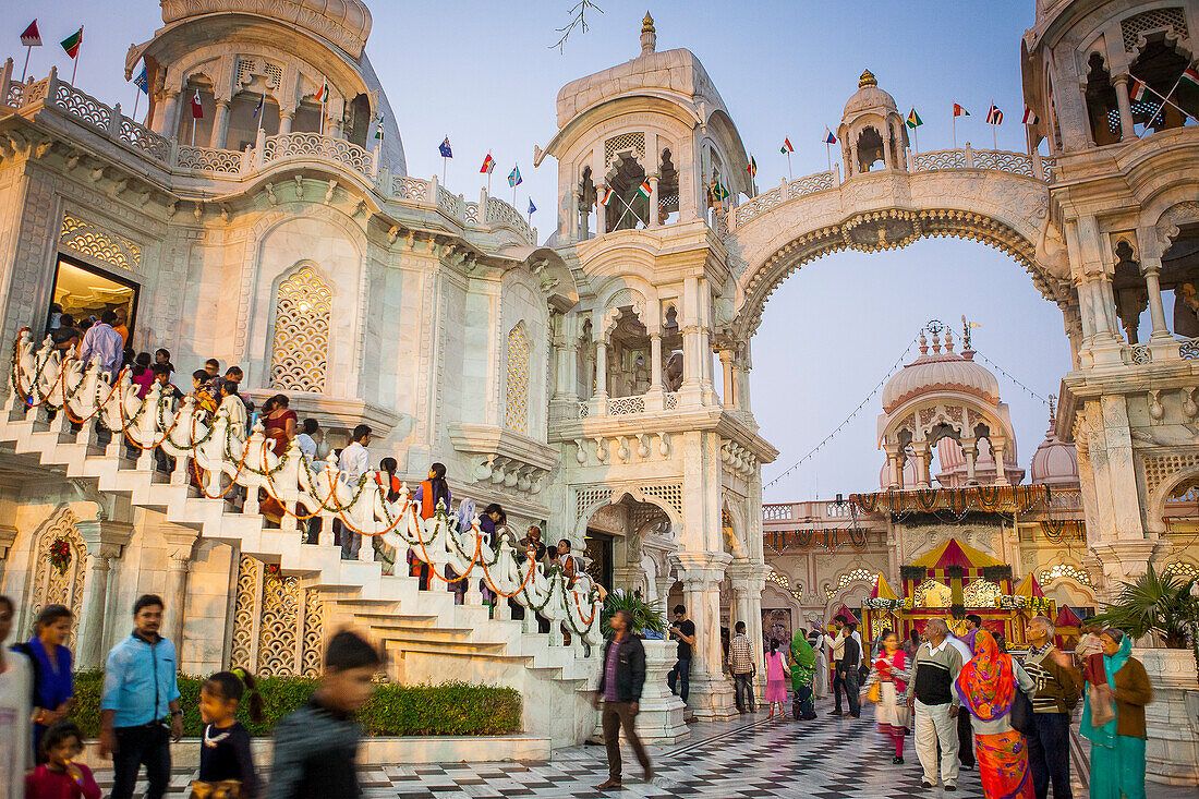 ISKCON-Tempel, Sri Krishna Balaram Mandir, Vrindavan, Mathura, Uttar Pradesh, Indien