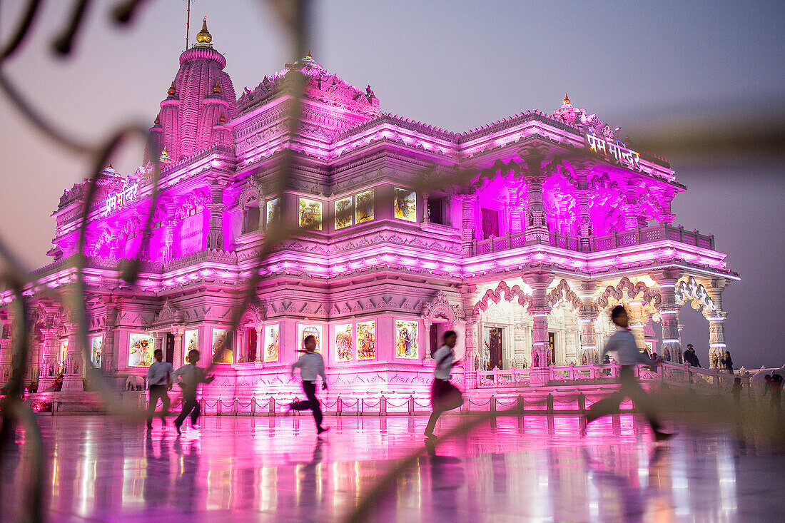 Prem Mandir ( love temple) Temple of Divine Love, Vrindavan, Mathura, Uttar Pradesh, India