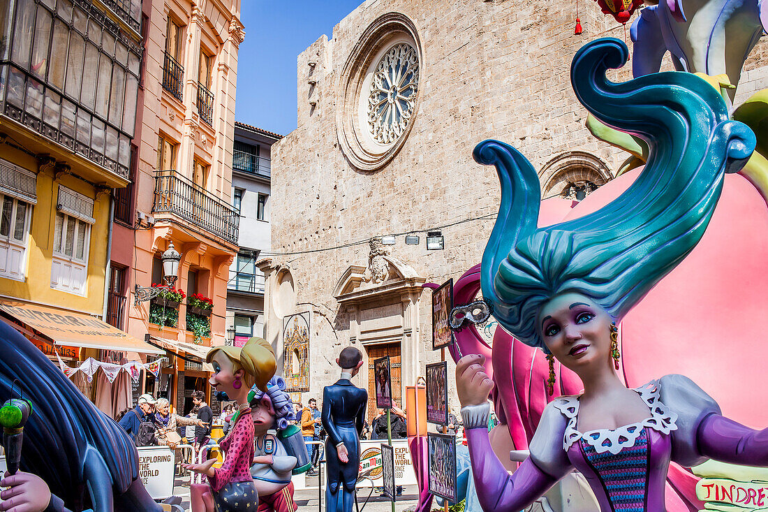 Falla plaza Lope de Vega, Fallas festival,Valencia,Spain