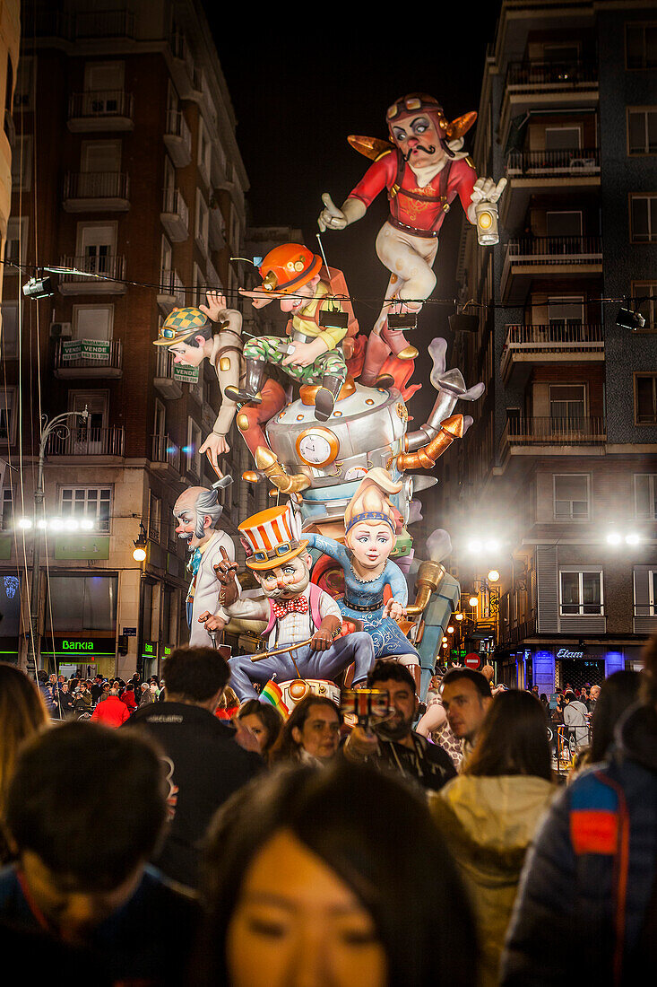 Falla Periodista Azzati, Fallas festival,Valencia,Spain