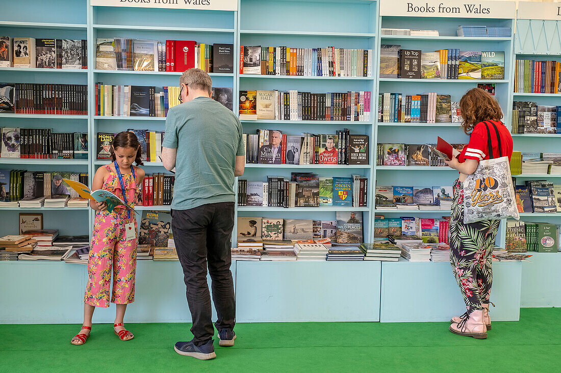 Book store of Hay Festival, Hay on Wye, Wales