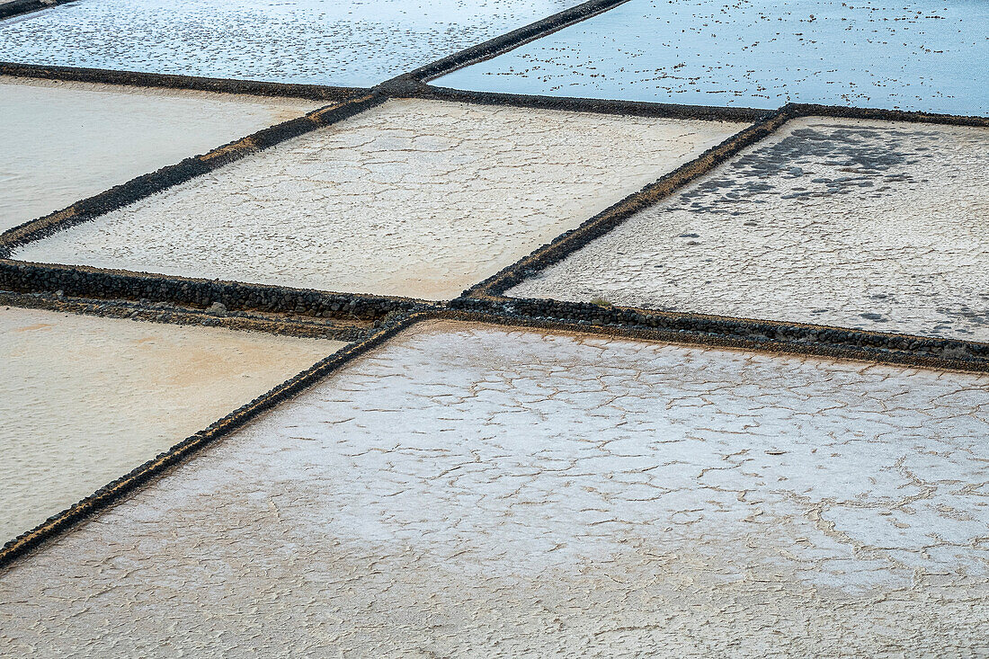 Salinas (saltworks) de Janubio, in Lanzarote island, Canary islands, Spain