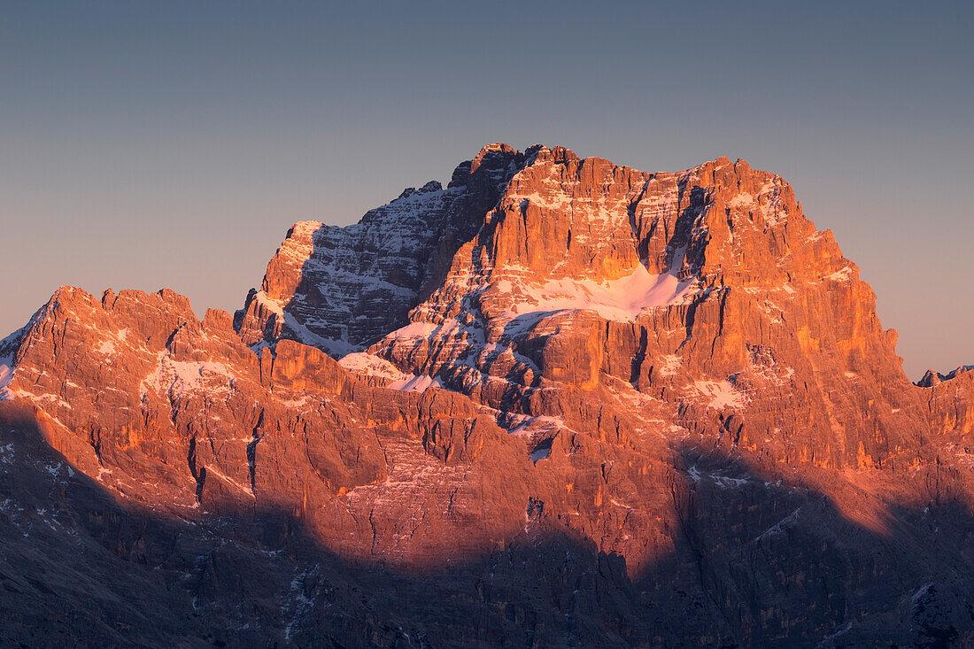 sunset over the Sorapiss, Belluno province, Veneto, Italy