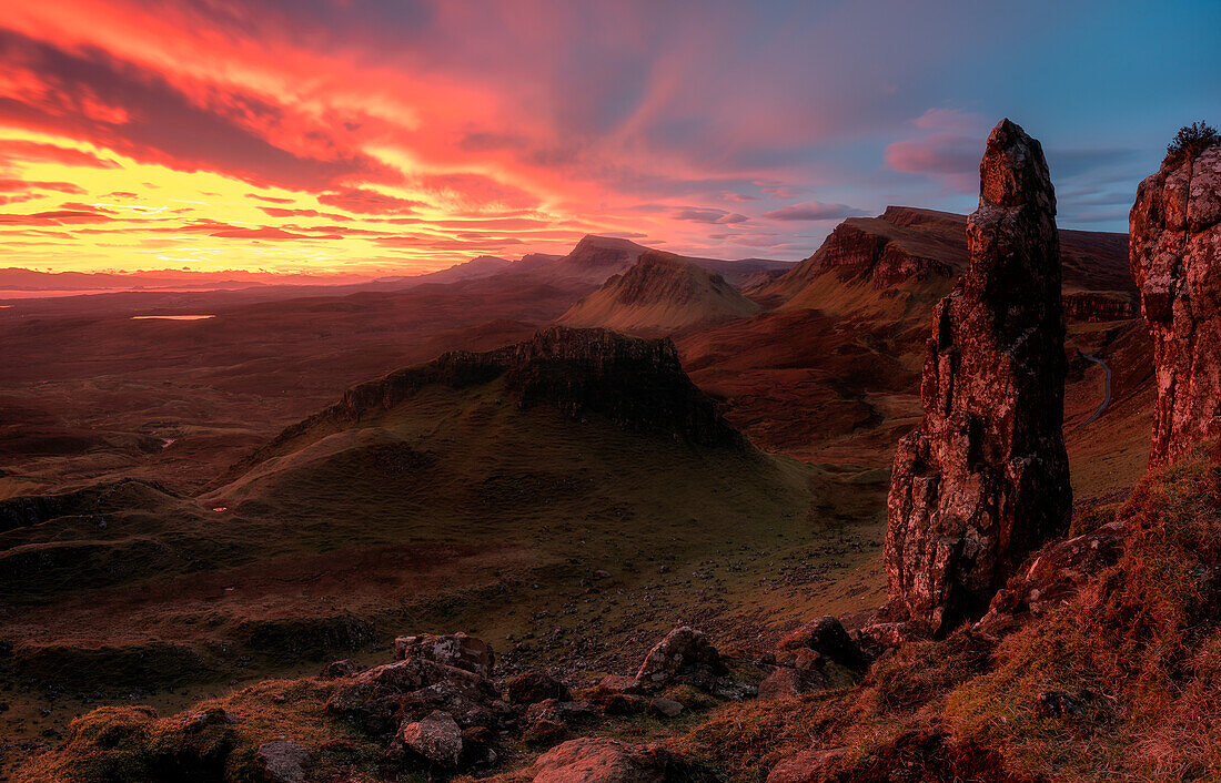 Europa, Vereinigtes Königreich, Schottland, Isle of Skye: Quiraing Rocks