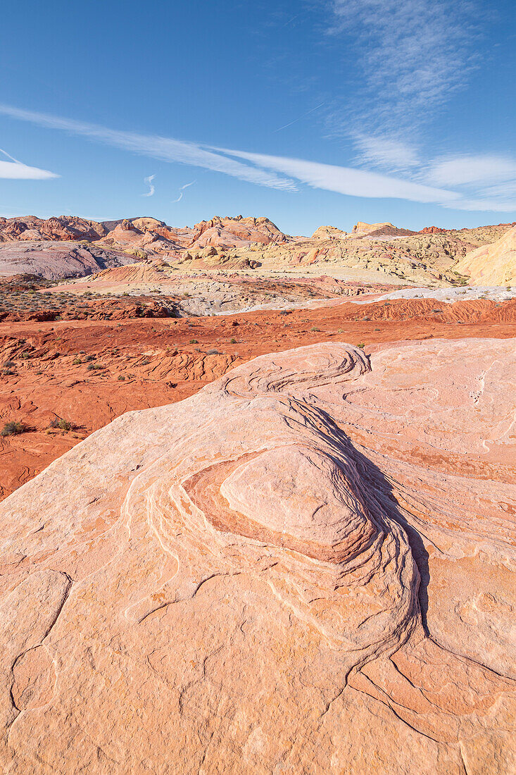 USA, Nevada, Valley of Fire State Park: die tausend Farben der Felsformationen