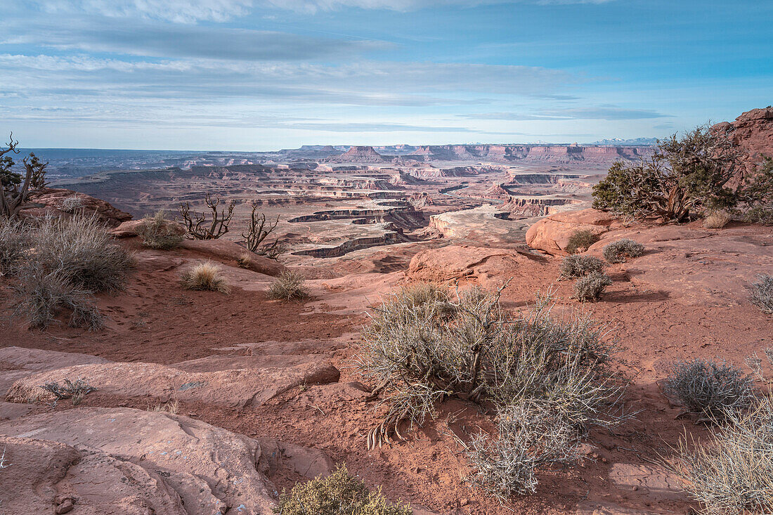 USA, Utah, Canyonlands National Park: Sonnenaufgang am Grand View Point, Ikone des Fernen Westens