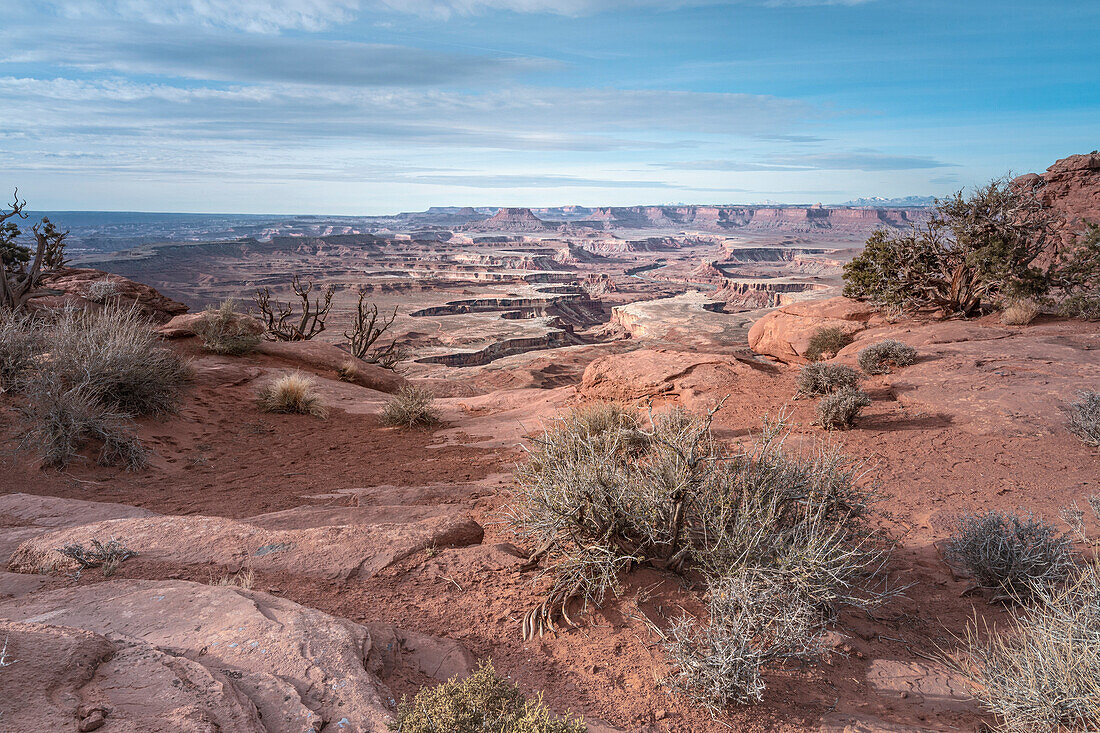 USA, Utah, Canyonlands National Park: sunrise on Grand View Point, icon of the Far West
