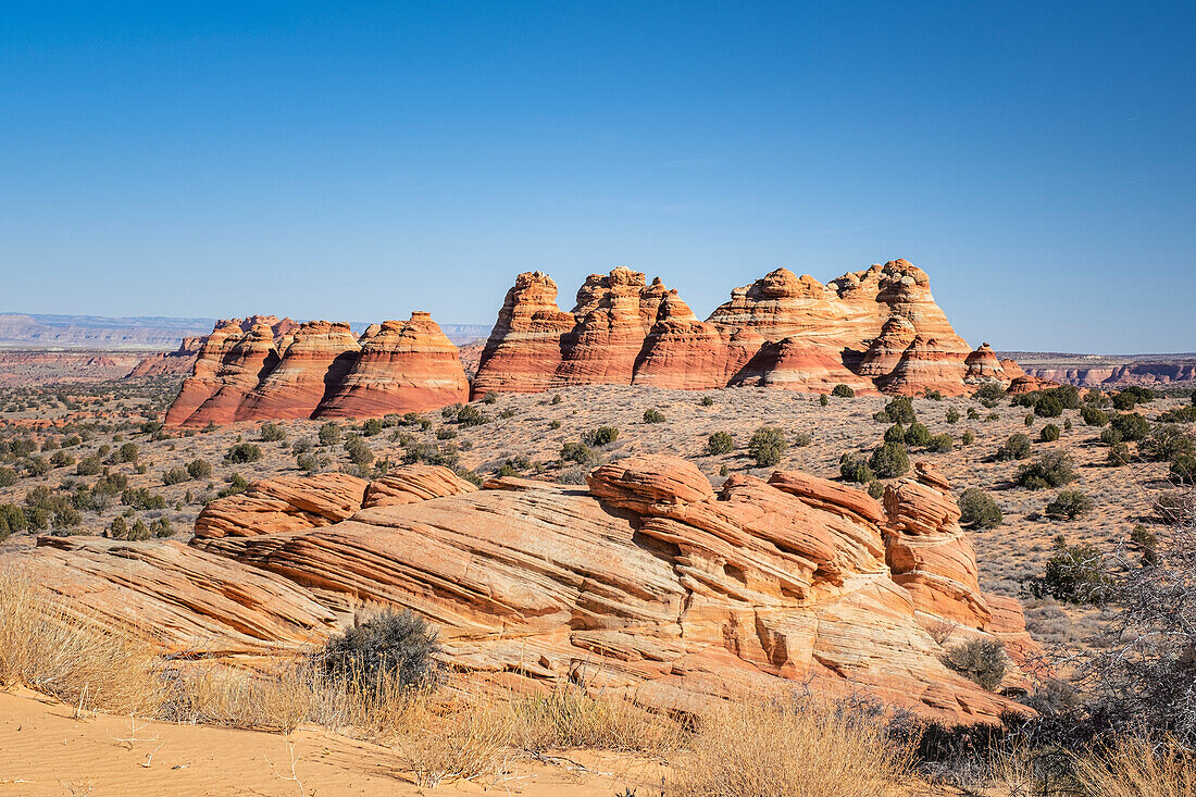 USA, Arizona, The Wave: the Teepees, North Coyote Buttes, Vermillion Cliffs