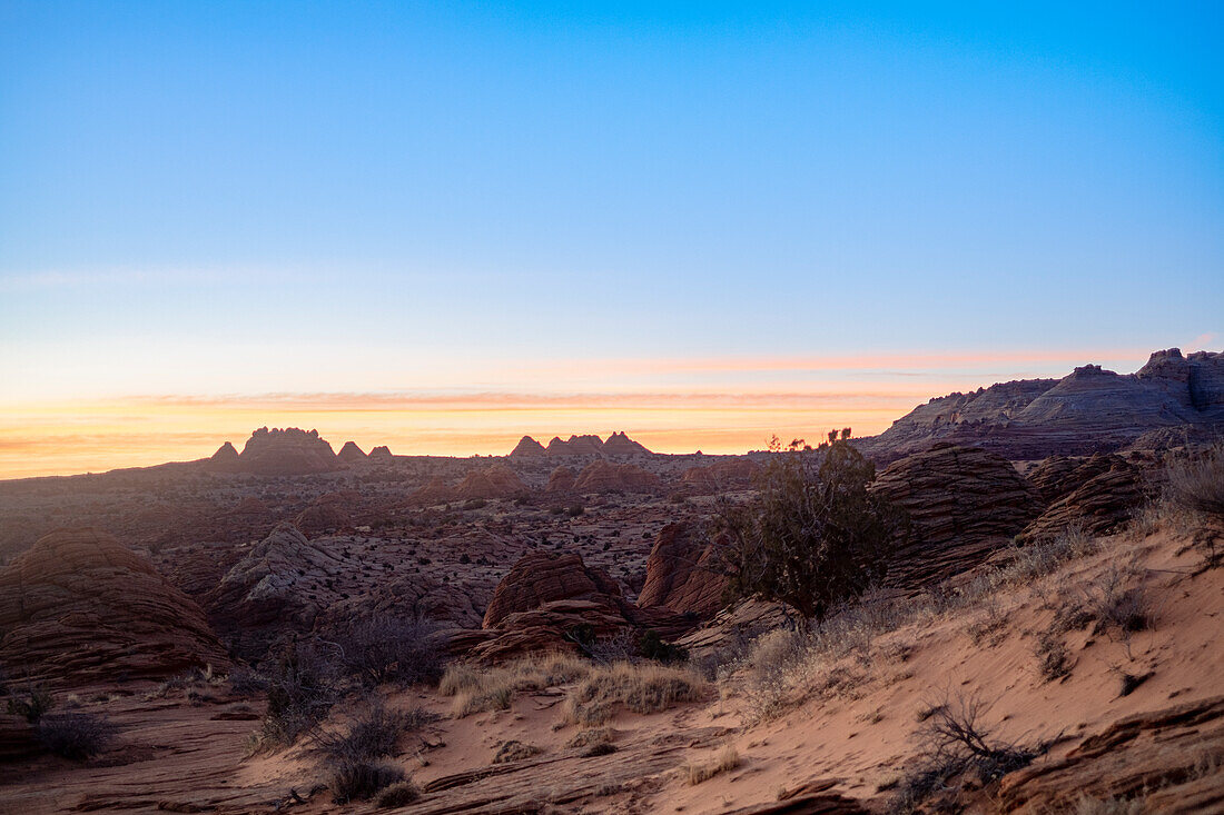 USA, Arizona, The Wave: sunrise over the Teepees