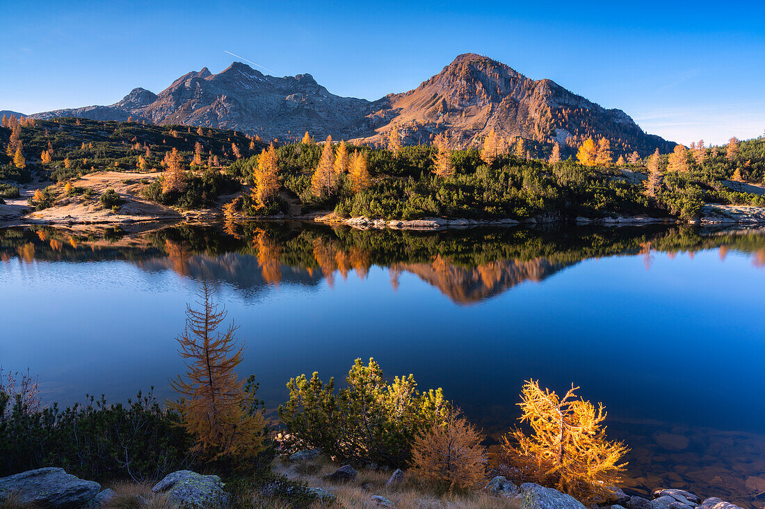 Autumn season in Orobie alps, Bergamo province in Lombardy district, Italy.