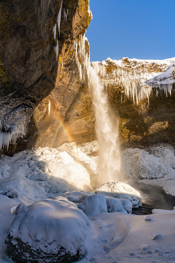 Europe, Iceland: Kvernufoss, a jewel in the wild