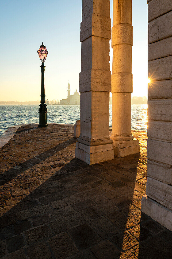 Punta della Dogana at sunrise. Venice, Veneto, Italy, Europe.