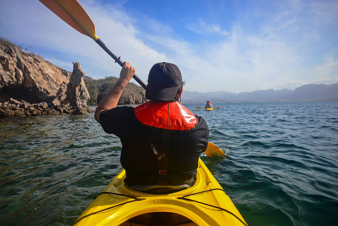 Kayaking in the Sea of Cortez, Baja California, Mexico