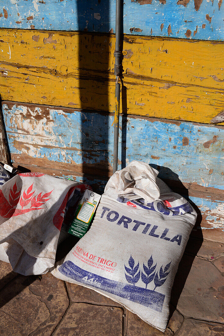 Tortilla bags in Santa Rosalia, Baja California Sur, Mexico