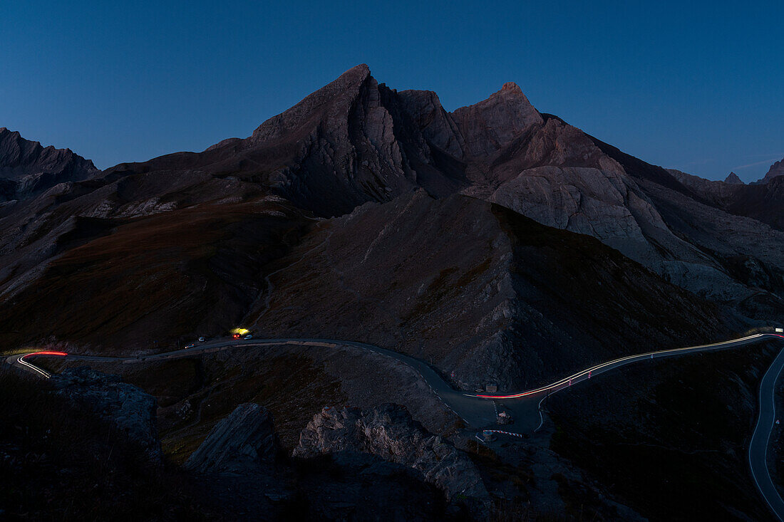 Blue Hour at Colle dell'Agnello, French Italian Border, Hautes Alpes, Francia