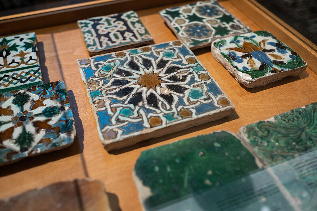 Mudejar decoration and pattern tiles. The Carmo Archaeological Museum (MAC), located in Carmo Convent, Lisbon, Portugal