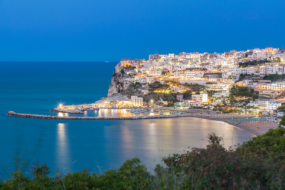 Stadt Peschici, Gargano, Bezirk Foggia, Gargano, Apulien, Italien