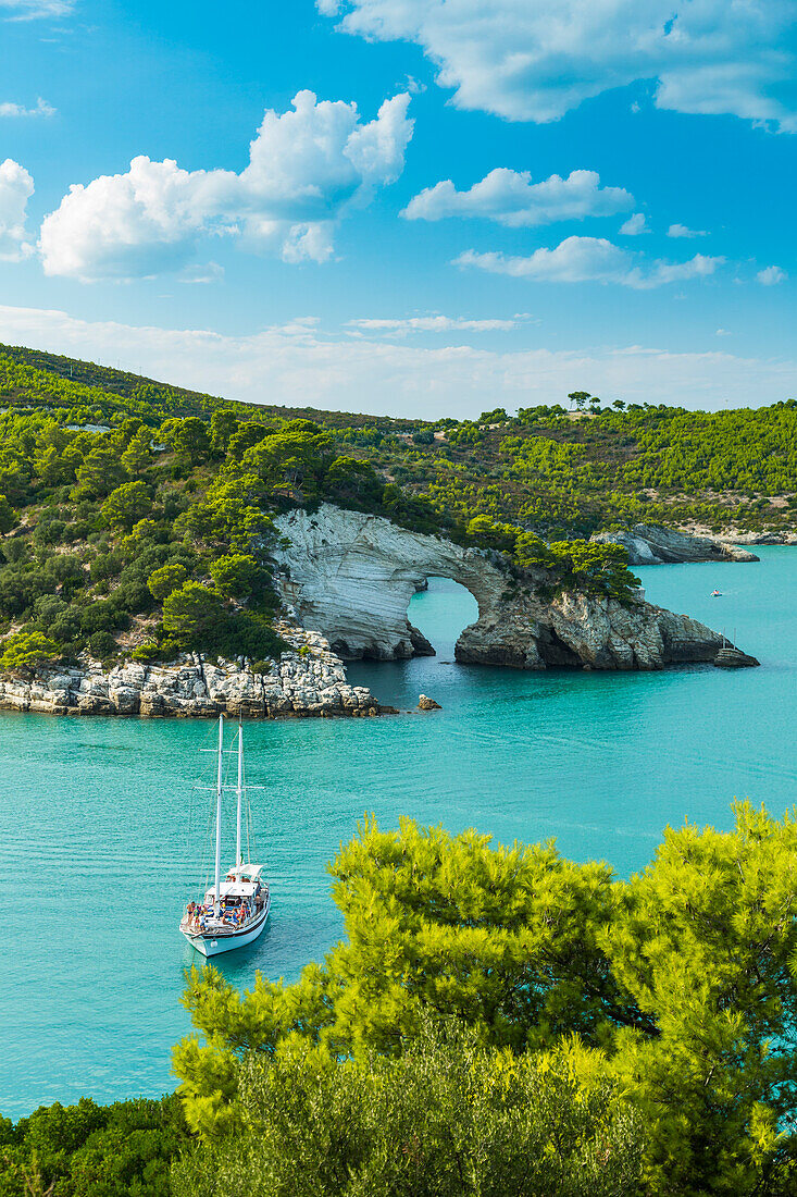 Cala San Felice Bay in Vieste, Gargano, Foggia district, Apulia, Italy