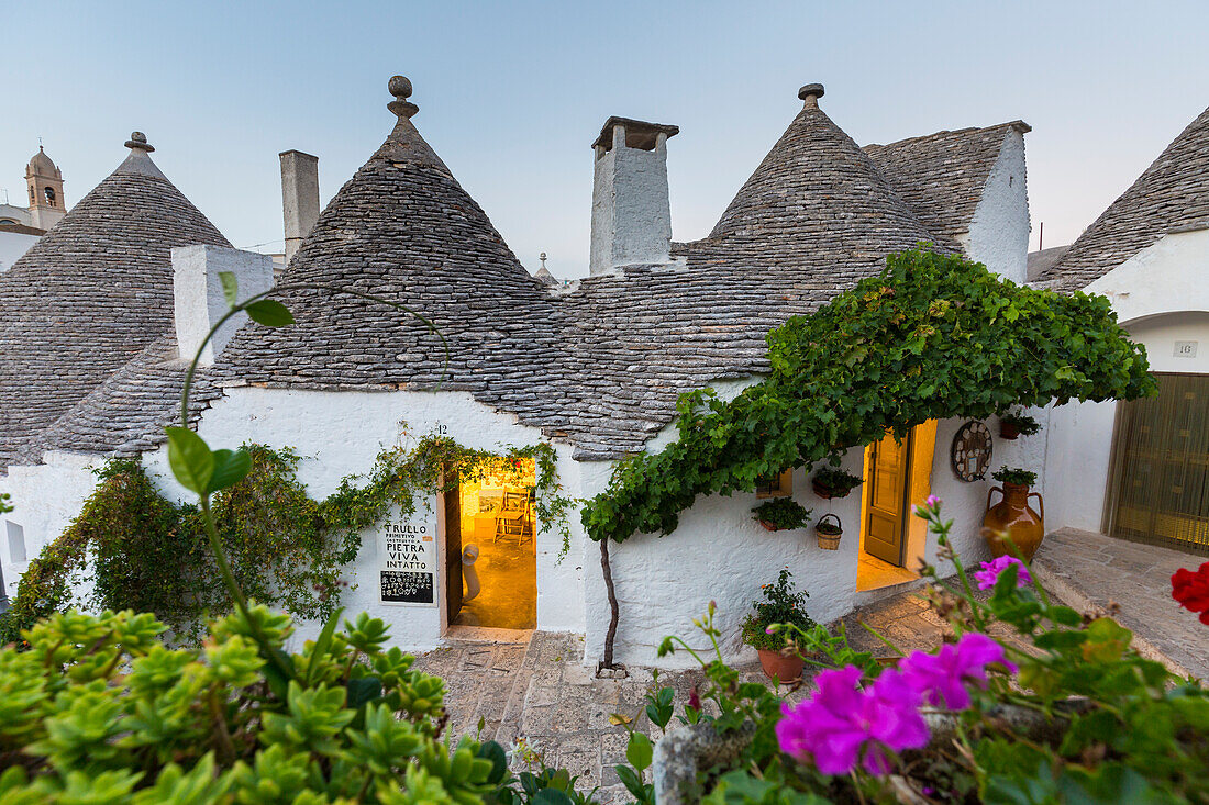 Trulli (typical houses) in Alberobello, Itria Valley, Bari district, Apulia, Italy