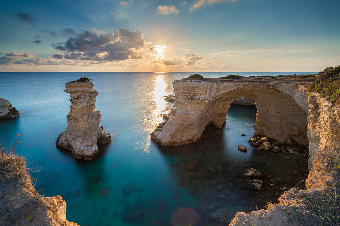 Torre Sant Andrea in der Nähe von Melendugno, Bezirk Lecce, Apulien, Italien