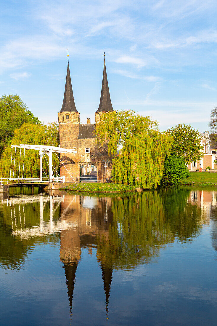 The Oostpoort or Eastern Gate in Delft, South Holland (Zuid-Holland), Netherlands