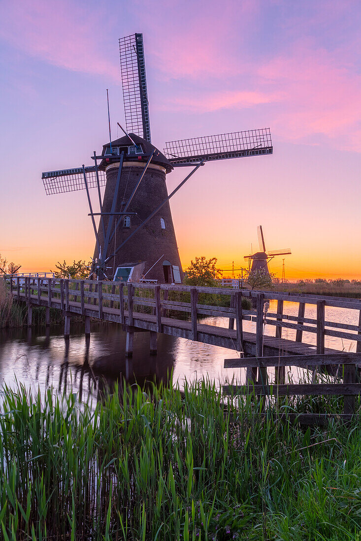 Windmills in Kinderdijk, South Holland, Netherlands