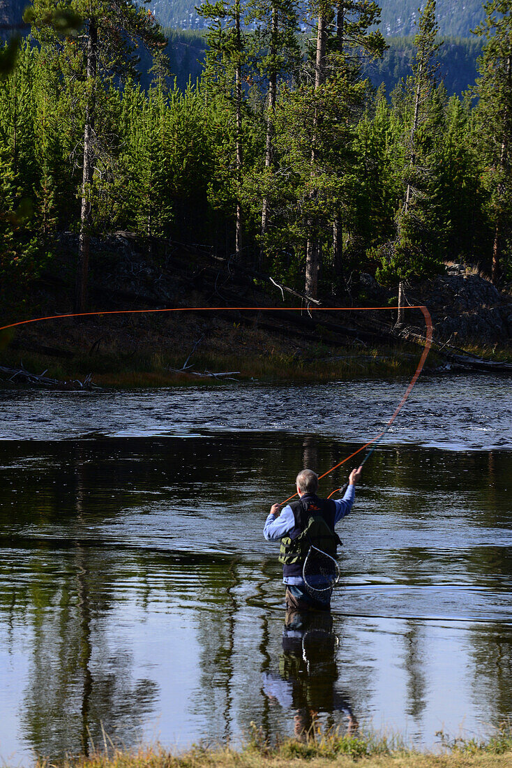 Fliegenfischen im Yellowstone-Nationalpark, Vereinigte Staaten