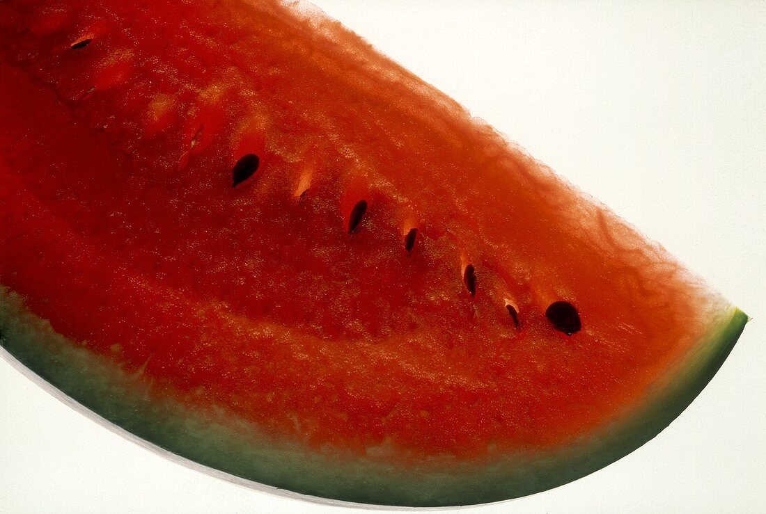 Scheibe einer Wassermelone mit Kernen