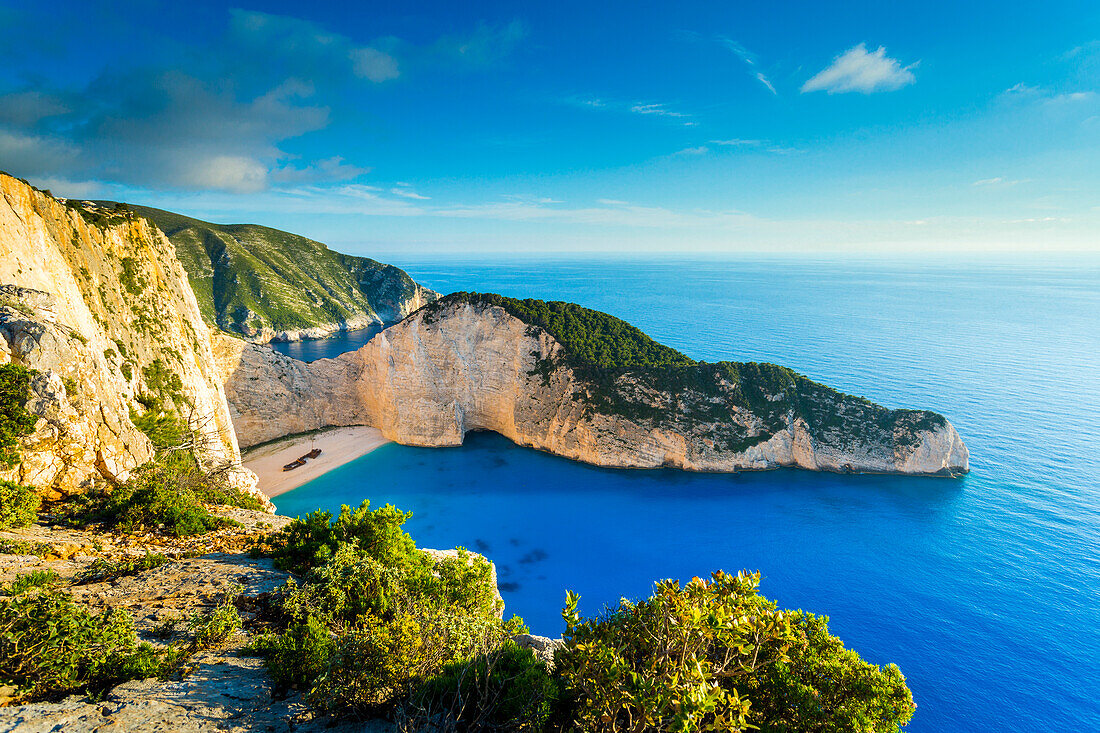 Shipwreck on Navagio Bay, North Zakynthos, Ionian Islands, Greece